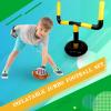 4 Pcs Giant Inflatable Football Set Include 1 Jumbo Blow Up Football Field Goal Post and 3 Pcs Inflatable Footballs for Outdoor Fun Practice view 3