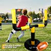 4 Pcs Giant Inflatable Football Set Include 1 Jumbo Blow Up Football Field Goal Post and 3 Pcs Inflatable Footballs for Outdoor Fun Practice view 4