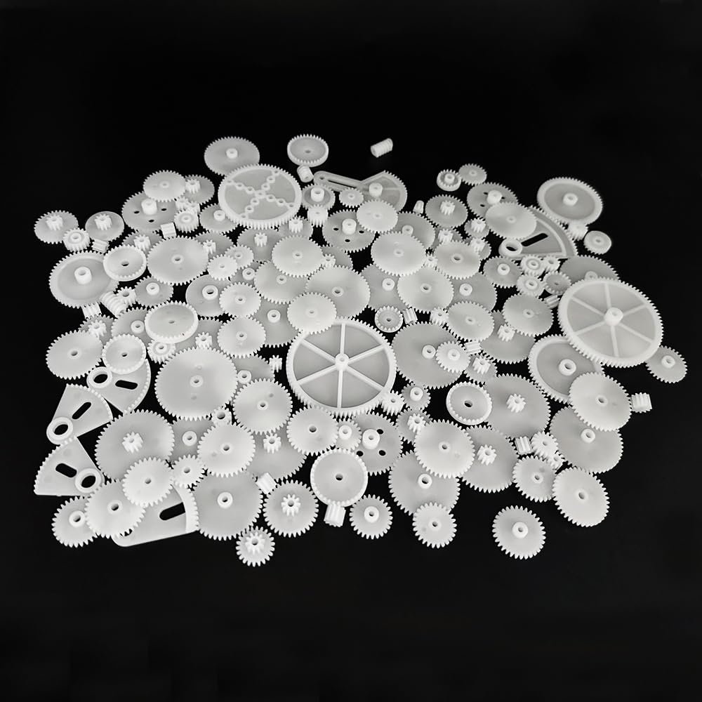 137PCS Small Motor Gears Plastic Gears for Motor RC Car Model Toy DIY Helicopter RC Toy Gear Replacement Module 0.5 (137)