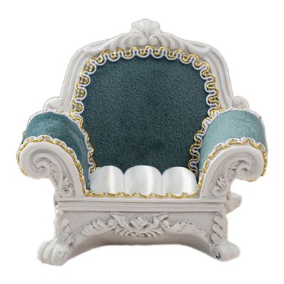 1/12 Dollhouse Sofa with Jewelry Storage - Decorative Accessory, Dark Blue