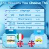 KILOGOGRAPH Bilingual English Flash Cards - Italian Talking Flash Cards, 510 Sight Words 31 Themes, Pocket Speech for Toddlers 3-12, Autism Sensory Toys, Preschool Learning Activities (Italian, Blue) view 4