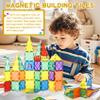 Magnetic Tiles 104PCS with 2 Cars  Montessori Magnetic Blocks for Toddlers | Sensory Toys, Outdoor Activities, Boys, 3 Year Old Girl Gifts, Toys for 3 Year Old Boys view 3