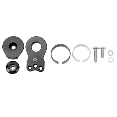 25T Servo Saver Part, Aluminum Alloy Lightweight Servo Saver Arm, Suitable with Gear Guard, Designed for 1/10 RC Car (Black)