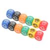 6 Sided Finger Guessing Game Dice, 12Pcs 6 Sided & 20mm with Rock Paper Scissors Design Finger Guessing Game Dice Set, Colorful Dice for Adults and Kids Family Party view 2