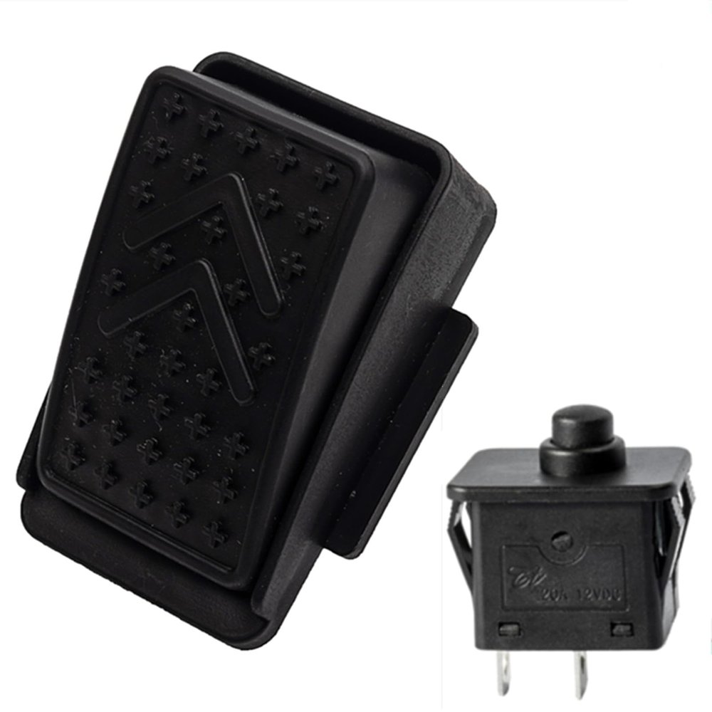 2 pin 6V 12V 24V Replacement Parts for Ride on Toys Powered Vehicle Foot Pedal Switch 24volt Kids Ride on Power car Accelerator Button Foot Switch Kids 6volt 12volt Electric Cars Foot Pedal Reset