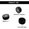 10PCS Toy Car Wheels 28mm Rubber Tire Wheels with Metal Shaft for RC Car Truck DIY Model Toy Wheel Replacement Accessories (2.5x28mm) view 4