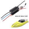60A RC Boat Brushless ESC, Dual Channel Drainage, Embedded SBEC, RC Boat Speed Controller with Metal Shell view 4