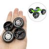 10PCS Toy Car Wheels 32mm Rubber Tire Wheels with Metal Shaft for RC Car Truck DIY Model Toy Wheel Replacement Accessories (2.5x32mm) view 1