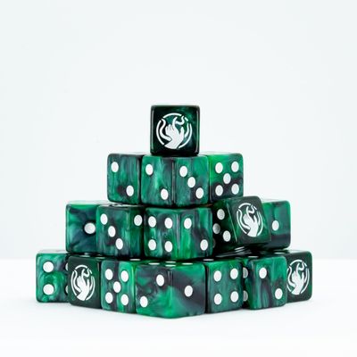 BARON OF DICE Flesh Coven Resin Dice (25-Pack) Wargaming Dice for Sci-Fi and Fantasy Wargames, 16mm