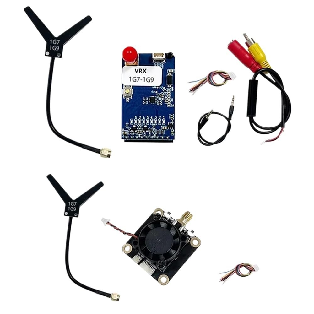 CUIPPWRJ 1.7G 1.9G 1.6W VTX 8CH Analog Video Transmitter Receiver Module Compatible with Goggles PAL/NTSC