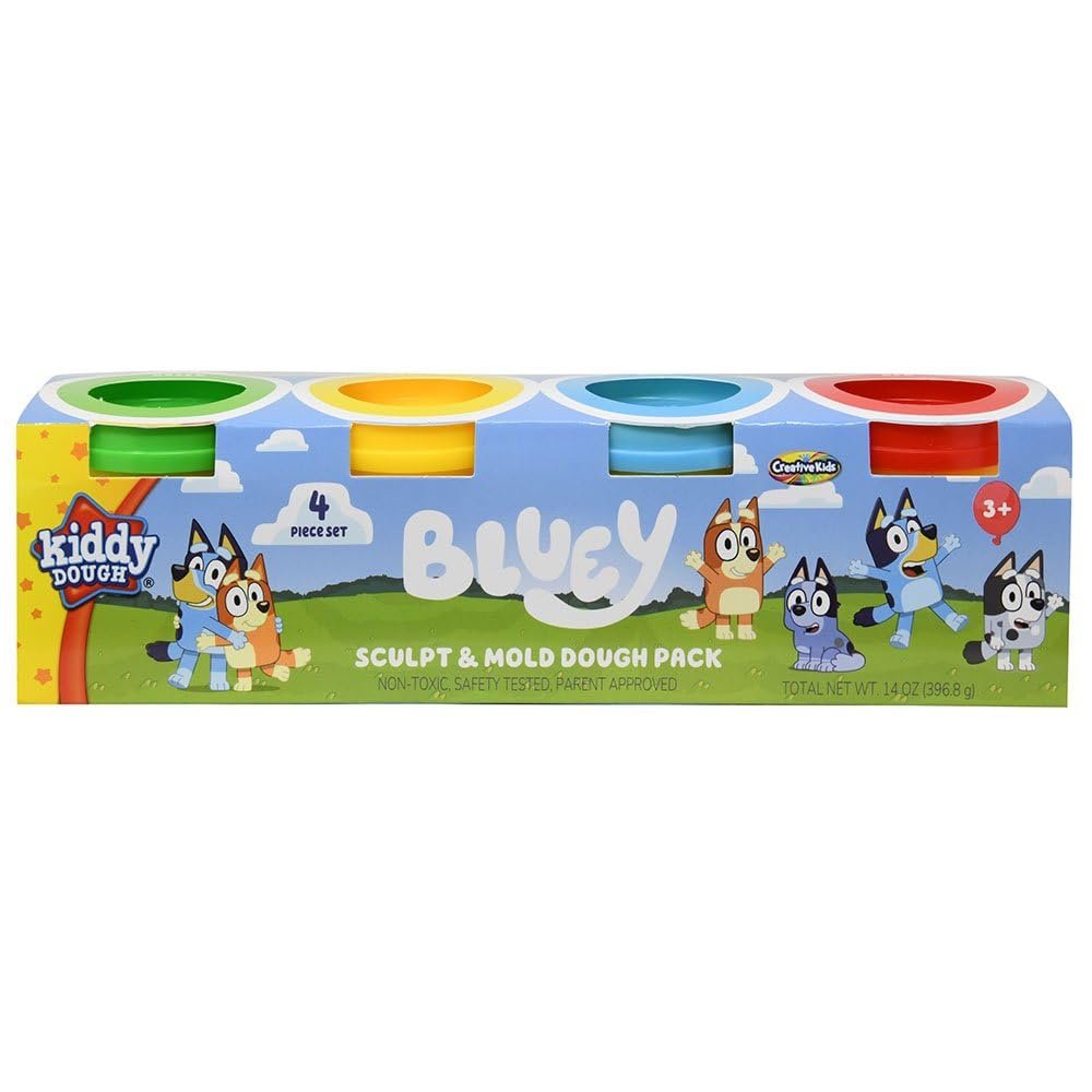 Bluey 4-Pack Dough Tubs Creative and Colorful Play for Kids