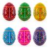 BestPysanky Set of 6 Ukrainian Geometric Wooden Easter Eggs 2.5 Inches view 3