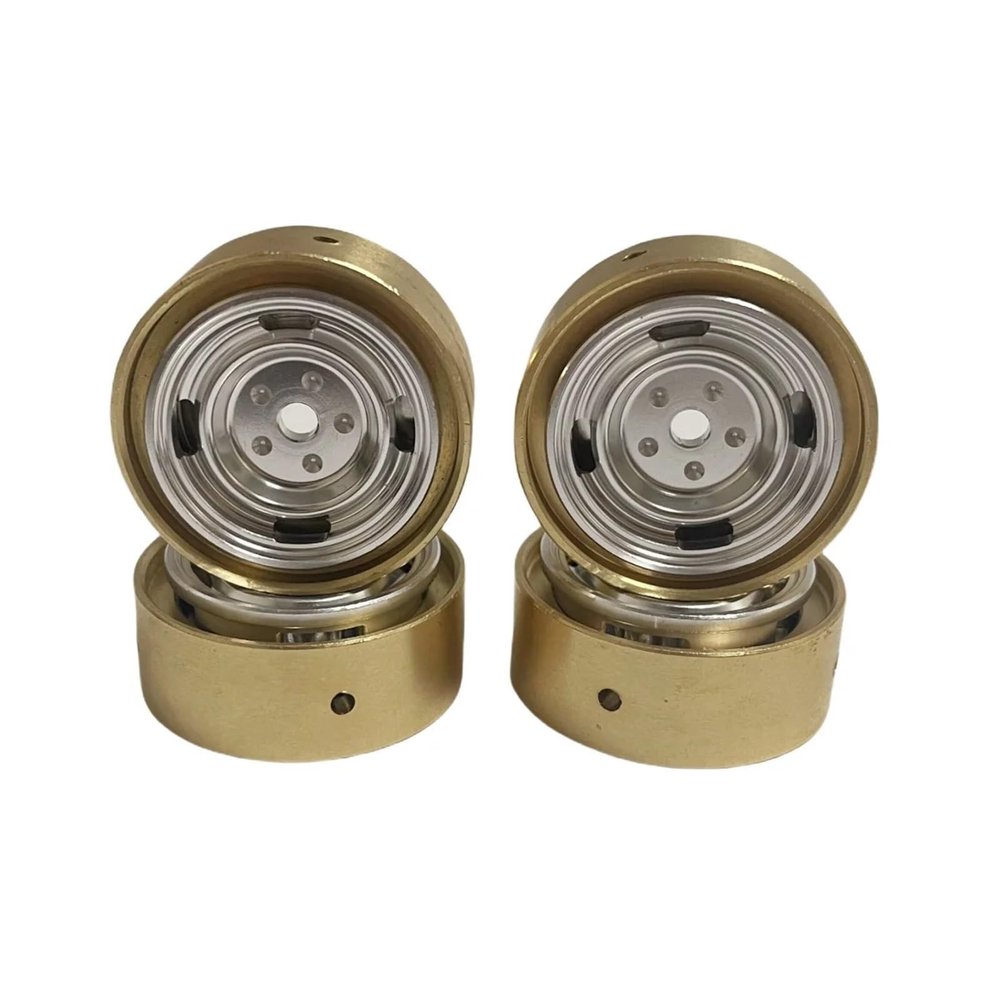4PCS 0.8-inch Metal Wheel hub tire Brass counterweight for FMS 1/24 FCX24M for Ro-ver for Disc-overy Parts