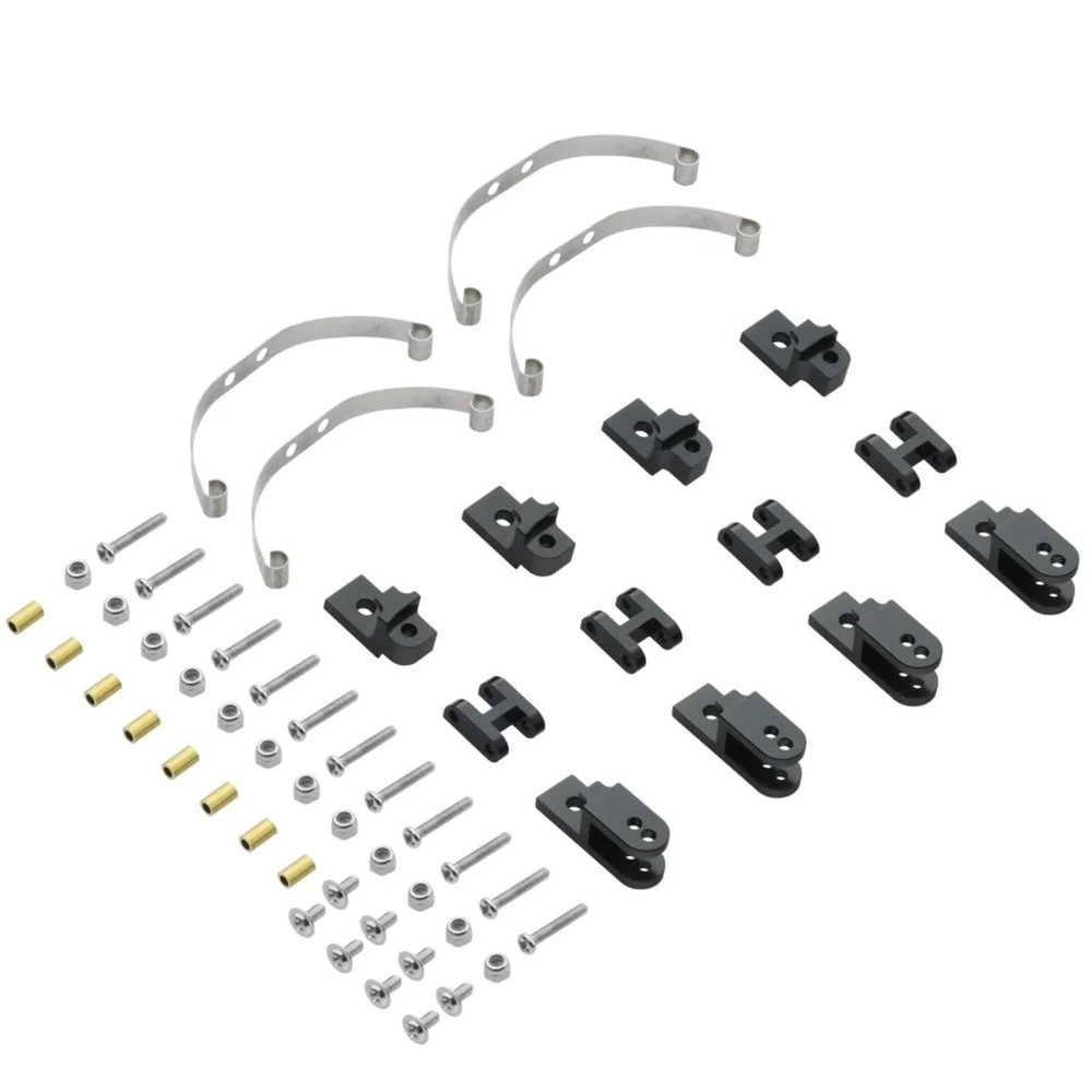 for WPL for Jjrc B14 B24 B1 B16 B36 Q60 Q63 Q75 1/16 RC Car Upgrade Parts for WPL 4x4 6x6 Steel Shock Absorber Suspension for Leaf Springs RC Car Repair Kit(Black 1)