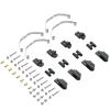 for WPL for Jjrc B14 B24 B1 B16 B36 Q60 Q63 Q75 1/16 RC Car Upgrade Parts for WPL 4x4 6x6 Steel Shock Absorber Suspension for Leaf Springs RC Car Repair Kit(Black 1) view 1