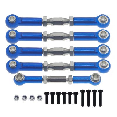Turnbuckles with Rod Ends for 1/10 for Red-cat Blackout SC, SC for PRO, XTE, XTE PRO, XBE, XBE PRO Upgrades Tie Rod Link Linkage Rod Part(Dark Blue)