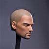1/6 Scale Male Head Sculpt, Holy Monk Asian Man Head Carved Bald DIY Head Model for 12inch Male Soldier Action Figure Body (Painted) view 3