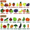 BXI 30 Pcs Vegetables & Fruits Felt Board Story Pieces Set for Toddlers, Preschool & Kindergarten, Precut Felt Marine Life Figures for Preschool Crafts Activity Early Learning Storytelling view 1