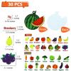 BXI 30 Pcs Vegetables & Fruits Felt Board Story Pieces Set for Toddlers, Preschool & Kindergarten, Precut Felt Marine Life Figures for Preschool Crafts Activity Early Learning Storytelling view 2