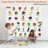 BXI 30 Pcs Vegetables & Fruits Felt Board Story Pieces Set for Toddlers, Preschool & Kindergarten, Precut Felt Marine Life Figures for Preschool Crafts Activity Early Learning Storytelling view 3