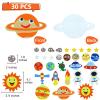 BXI 30 Pcs Universe Felt Board Story Pieces Set for Toddlers, Preschool & Kindergarten, Precut Felt Marine Life Figures for Preschool Crafts Activity Early Learning Storytelling view 2