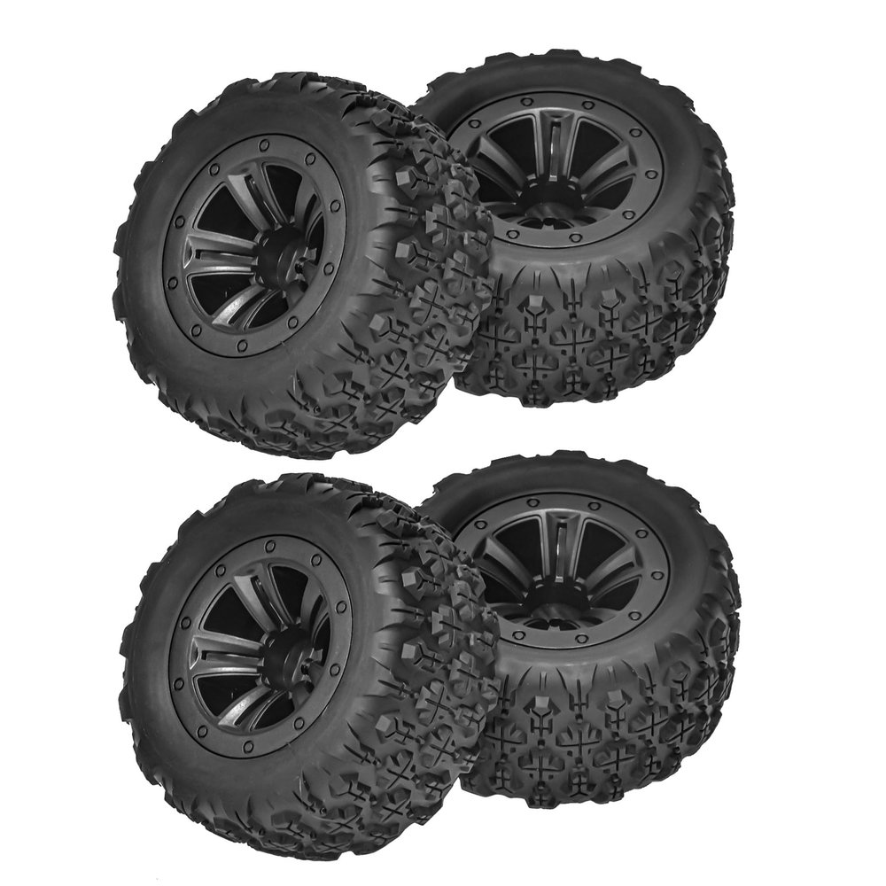 4pcs 83mm Rubber Tire Wheel Tyre for SCY 16101 16102 16103 Pro MJX 16207 16208 16209 H16 HBX 16889 1/16 RC Car Upgrade Parts
