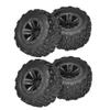 4pcs 83mm Rubber Tire Wheel Tyre for SCY 16101 16102 16103 Pro MJX 16207 16208 16209 H16 HBX 16889 1/16 RC Car Upgrade Parts view 1