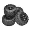 4pcs 83mm Rubber Tire Wheel Tyre for SCY 16101 16102 16103 Pro MJX 16207 16208 16209 H16 HBX 16889 1/16 RC Car Upgrade Parts view 2