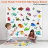 BXI 30 Pcs Dinosaurs Felt Board Story Pieces Set for Toddlers, Preschool & Kindergarten, Precut Felt Marine Life Figures for Preschool Crafts Activity Early Learning Storytelling view 3