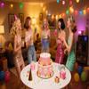 17th Birthday Topper Dancing Queen 17th Decoration, Blue Glitter 17 Fabulous Cake Pick Birthday Sign for Hello 17, Cheers to 17 Years Party(Blue) view 2