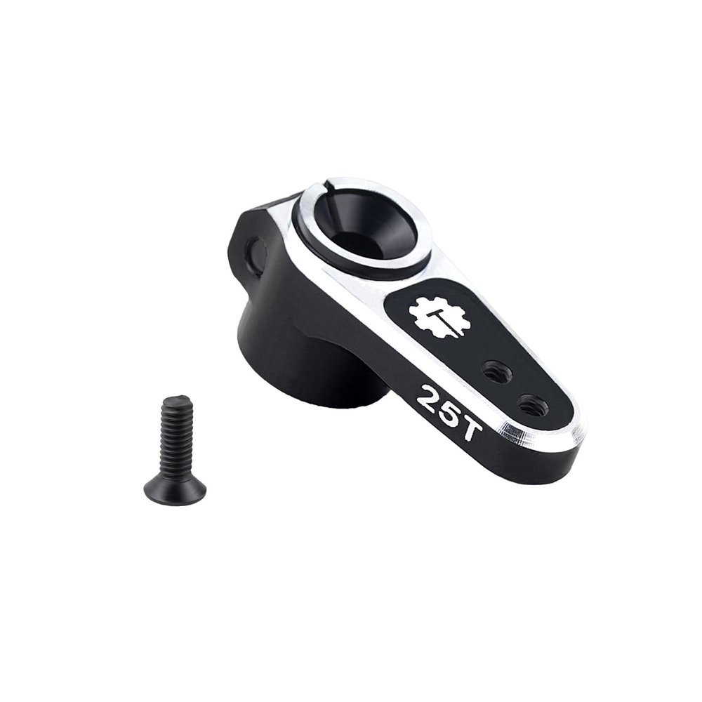 TCRC 7075 Aluminum 25T Micro Servo Horn with M1.4 Threaded Holes for REEFS RC 99 Micro Servo 1/24 Axial SCX24 AX24 Upgrades