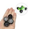 10PCS Toy Car Wheels 25mm Rubber Tire Wheels with Metal Shaft for RC Car Truck DIY Model Toy Wheel Replacement Accessories (2.5x25mm) view 3