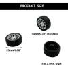 10PCS Toy Car Wheels 25mm Rubber Tire Wheels with Metal Shaft for RC Car Truck DIY Model Toy Wheel Replacement Accessories (2.5x25mm) view 4