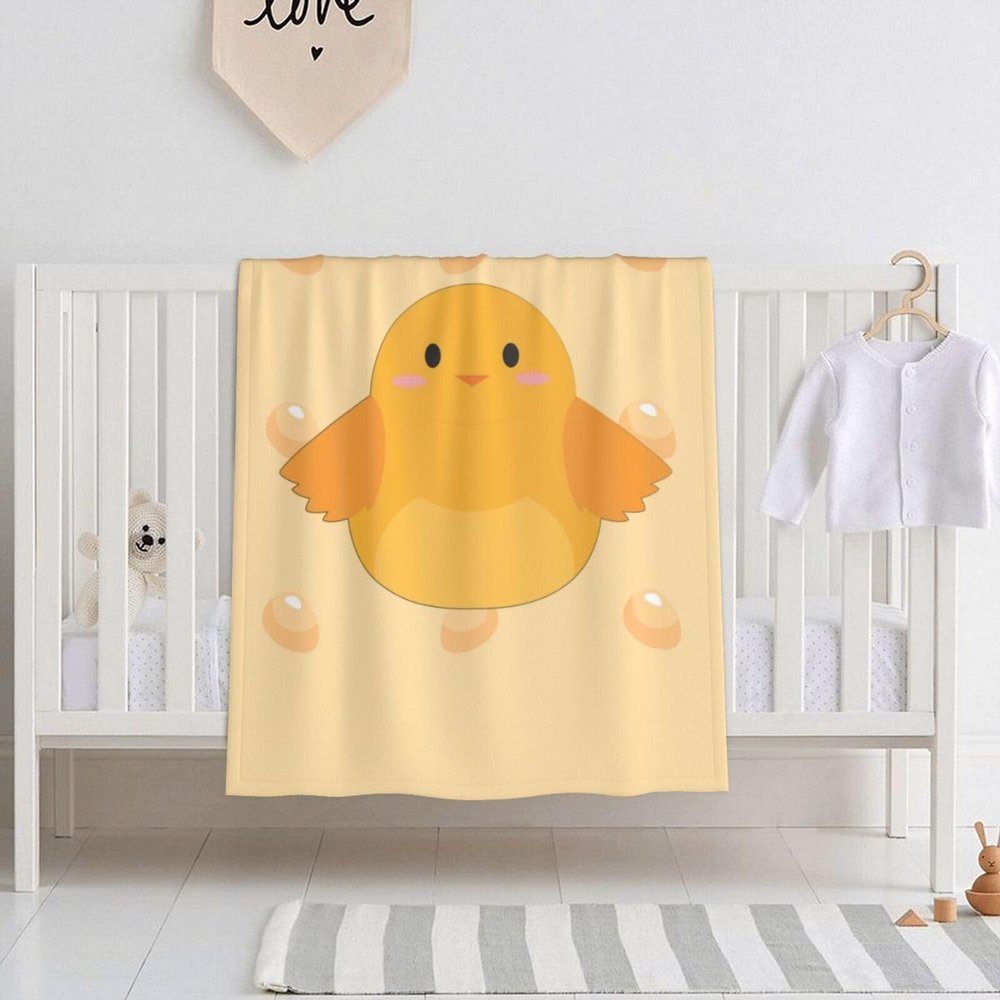 30 * 40 inch Super Soft Baby Blanket for Crib, Baby Bed, Soft and Breathable for Baby, Cartoon Chick Baby Swaddle Blanket