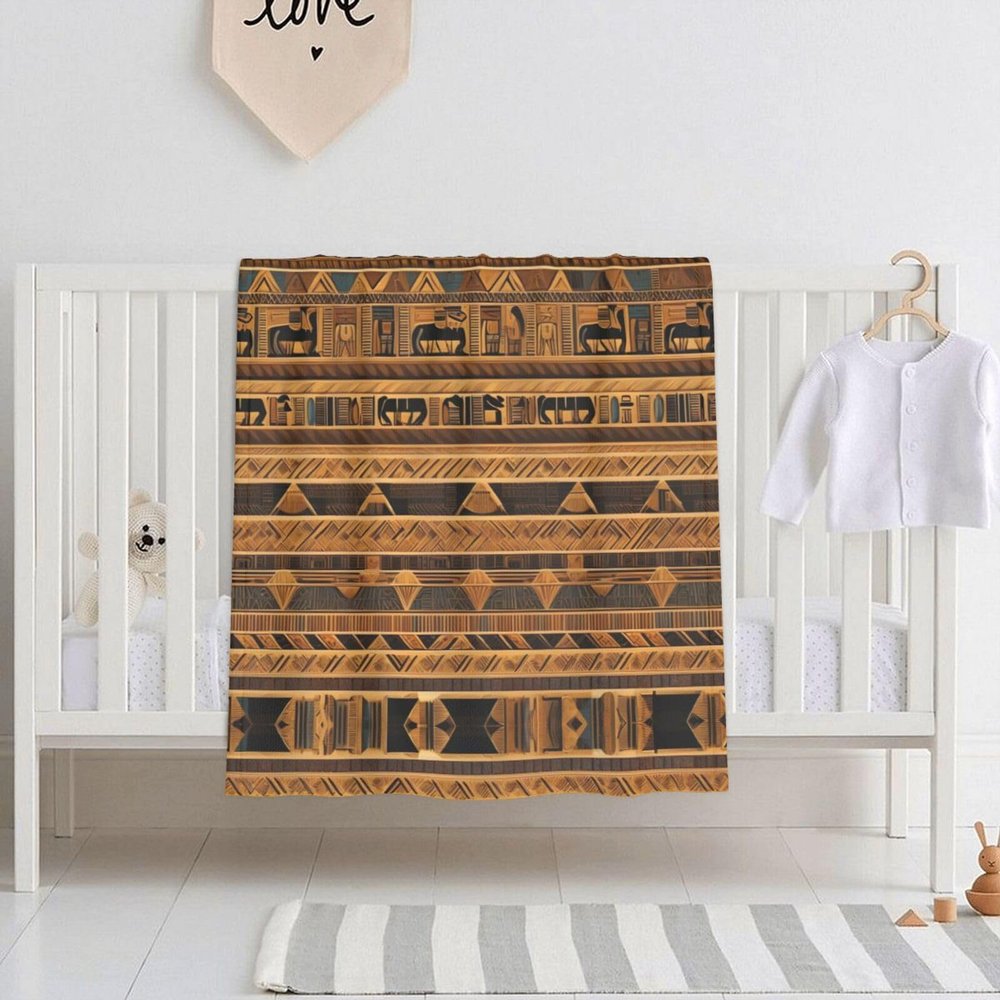 30 * 40 inch Super Soft Baby Blanket for Crib, Baby Bed, Soft and Breathable for Baby, Egyptian Frescoes Baby Swaddle Blanket