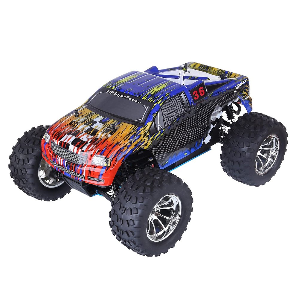 BrickCraftWorks 1:10 2.4G 4WD Nitro Off-Road Monster Truck for Adults, 70-80km/h High-Speed All-Terrain Off-Road Vehicle - RTR Version