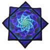 BVCY Flow Star Beginners Easy Spinning Cloth to Rotate Sided Print Fingertip Rotating Flow Toy Dapo Star Purple Grid (Style-1) view 1