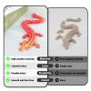 3D Printed Dragon Egg with Dragon Inside, Articulated Crystal Dragon Fidget Toy for Home Office Decor Executive Desk Toys, Easter Basket Stuffers for Adults and Kids (Orange Red, H:5.8 Inch) view 4