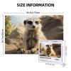 1000PCS Jigsaw Puzzle for Adults Personalized Picture Puzzle Meerkat Animal Customized Wooden Puzzle for Family, Birthday, Wedding, Game Nights Gifts Animal Puzzle 29.5x19.7 inches view 2