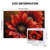 1000PCS Jigsaw Puzzle for Adults Personalized Picture Puzzle Red Sunflower Customized Wooden Puzzle for Family, Birthday, Wedding, Game Nights Gifts Animal Puzzle 29.5x19.7 inches view 2