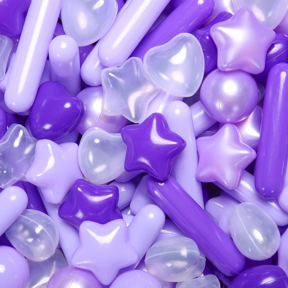 STARBOLO Ball Pit Balls for Toddlers - Macaron 200 Ball Pit Balls Crush Proof Plastic Toy Balls for Toddlers Ball Pits, Ball Pit Play Tent, Baby Pool Water Toys(Mixed Purple)