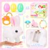 CatchCute Hopping Plush Bunny Easter Interactive Toys for Kids,Can Wagging Tail and Twitching Nose with Remote Control Leash,Easter Eggs and Decorations,Easter Christmas Birthday Gift for Toddlers view 2