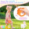 CatchCute Hopping Plush Bunny Easter Interactive Toys for Kids,Can Wagging Tail and Twitching Nose with Remote Control Leash,Easter Eggs and Decorations,Easter Christmas Birthday Gift for Toddlers view 4