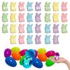 60Pcs Easter Egg Tokens Set,30pcs Bunny Shape Wooden Easter Eggs Fillers with 30pcs Plastic Colorful Easter Egg,Easter Egg Tokens,Easter Party Favors Easter Gift for Easter Basket Stuffers Gifts view 1