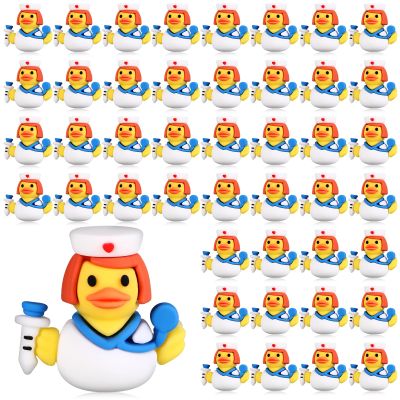 Gejoy 50 Pcs Mini Nurse Rubber Ducks Nurse Appreciation Week Figurines Bulk Small Assorted Rubber Ducks for Birthday Gifts Party Exchanging Favors Holiday Decor