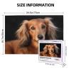 1000PCS Jigsaw Puzzle for Adults Personalized Picture Puzzle Long haired Dachshund Customized Wooden Puzzle for Family, Birthday, Wedding, Game Nights Gifts Animal Puzzle 29.5x19.7 inches view 2