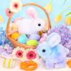 CatchCute Plush Bunny Easter Toys for Kids,Interactive Bunny with Sounds,Can Walk and Wag Tail with Remote Control Leash,Easter Eggs with Surprise,Easter Birthday Gift for Toddlers view 3