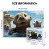 1000PCS Jigsaw Puzzle for Adults Personalized Picture Puzzle Lovely Sea Otter Print Customized Wooden Puzzle for Family, Birthday, Wedding, Game Nights Gifts Animal Puzzle 29.5x19.7 inches view 2