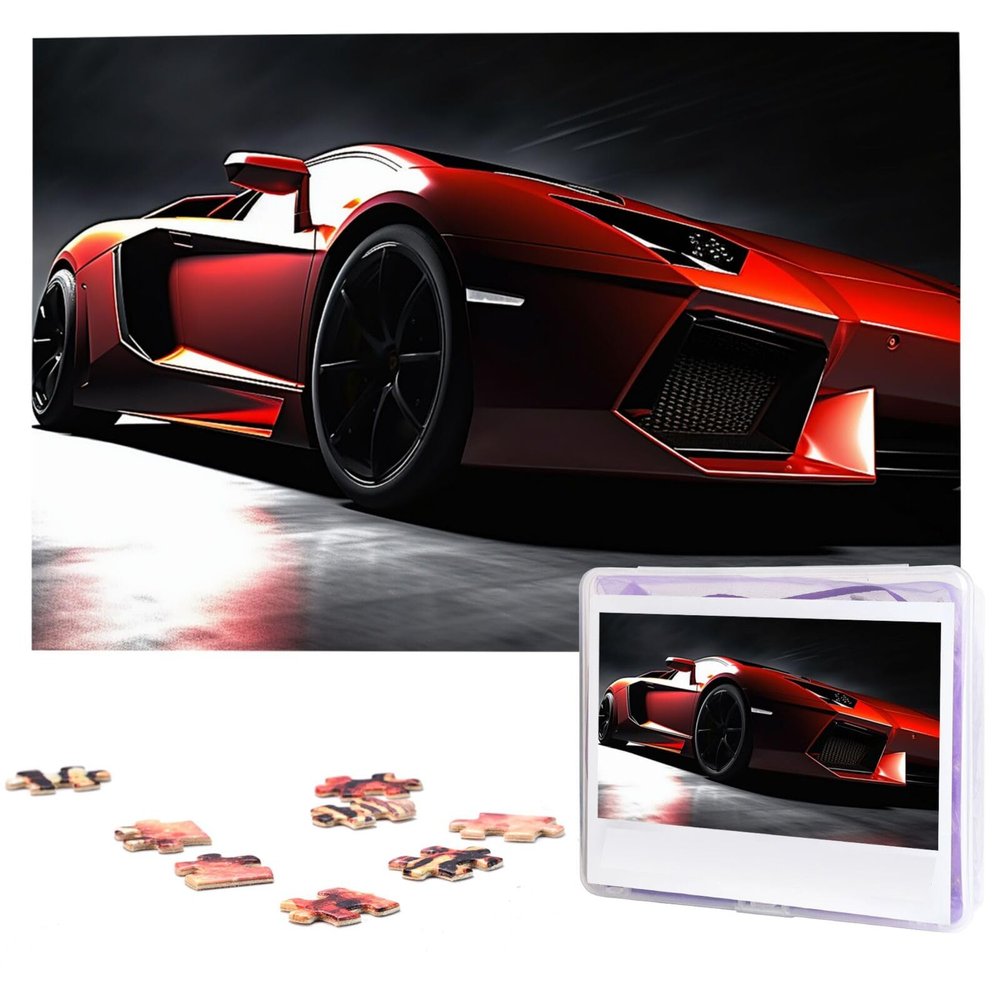 1000PCS Jigsaw Puzzle for Adults Personalized Picture Puzzle Speed Sport Car Customized Wooden Puzzle for Family, Birthday, Wedding, Game Nights Gifts Animal Puzzle 29.5x19.7 inches
