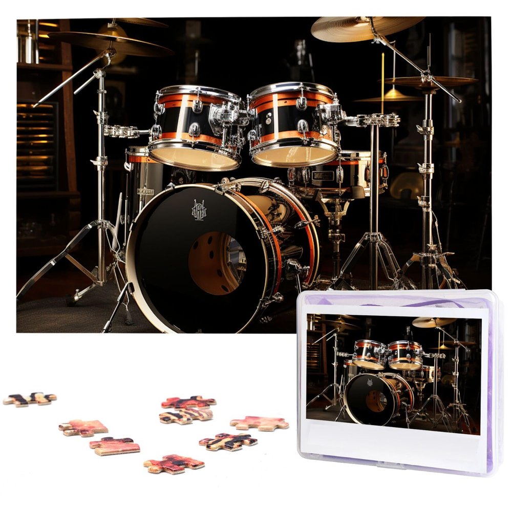 1000PCS Jigsaw Puzzle for Adults Personalized Picture Puzzle Drum Set Customized Wooden Puzzle for Family, Birthday, Wedding, Game Nights Gifts Animal Puzzle 29.5x19.7 inches